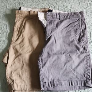 J. Crew Beige and Light Gray Shorts Duo